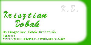 krisztian dobak business card