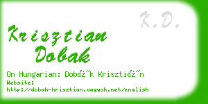 krisztian dobak business card